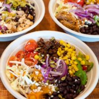 mucho burrito's Mexican food franchise fresh ingredients in bowls