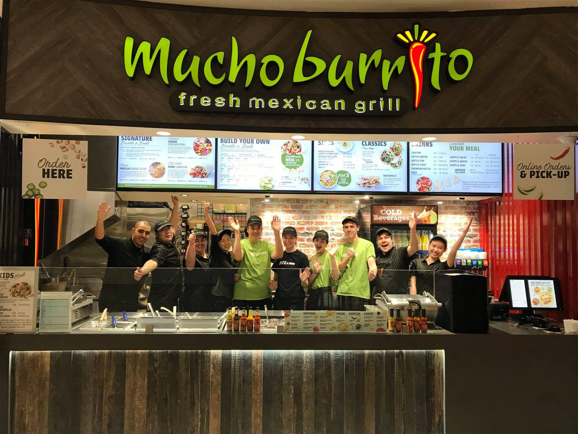 employees at mucho burrito fresh Mexican grill