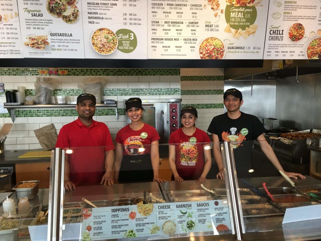employees at mucho burrito Mexican food franchise